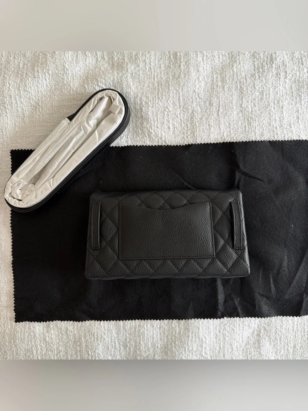 CHANEL Black Quilted Waist Belt Bag